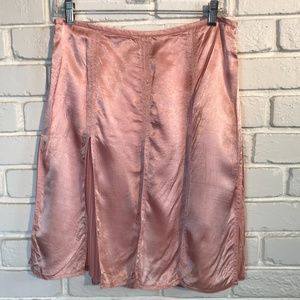 Vintage Georgiou Pink Satin Finish Pleated Skirt